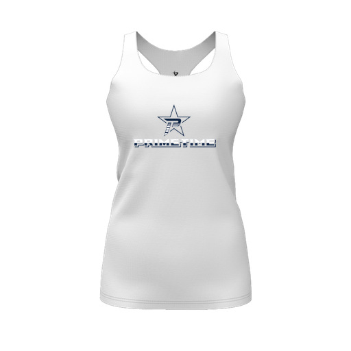 [FT0TRBWH-FYS-LOGO1] Decker Racerback Tank Top (Female Youth S, White, Logo 1)