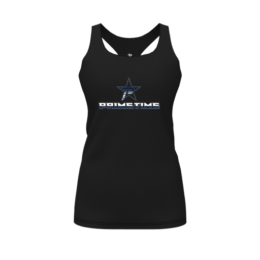 [FT0TRBBK-FYS-LOGO1] Decker Racerback Tank Top (Female Youth S, Black, Logo 1)