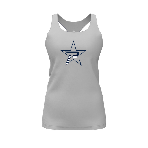 [FT0TRBGY-FYS-LOGO2] Decker Racerback Tank Top (Female Youth S, Gray, Logo 2)