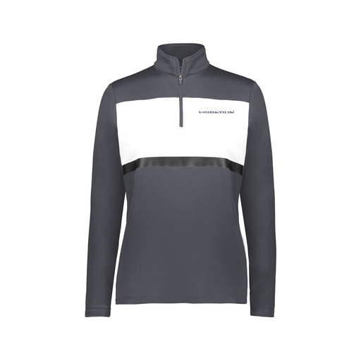 [222791.F52.XS-LOGO3] Ladies Bold 1/4 Zip Pullover (Female Adult XS, Gray, Logo 3)