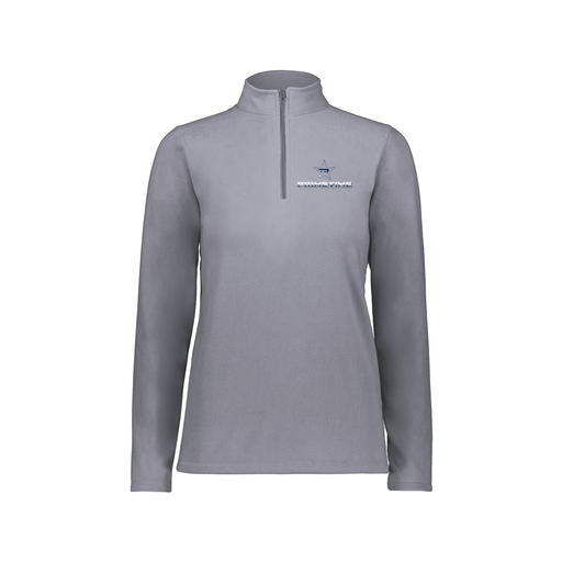 [6864.059.XS-LOGO1] Ladies MicroFleece 1/4 Zip Pullover (Female Adult XS, Gray, Logo 1)