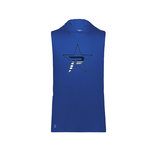 [222590.060.XS-LOGO2] Men's CoolDry Sleeveless Hoodie (Adult XS, Royal, Logo 2)