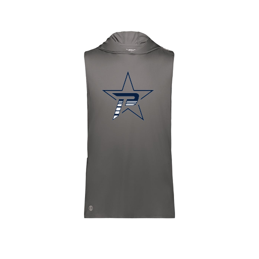 [222590.98D.XS-LOGO2] Men's CoolDry Sleeveless Hoodie (Adult XS, Gray, Logo 2)