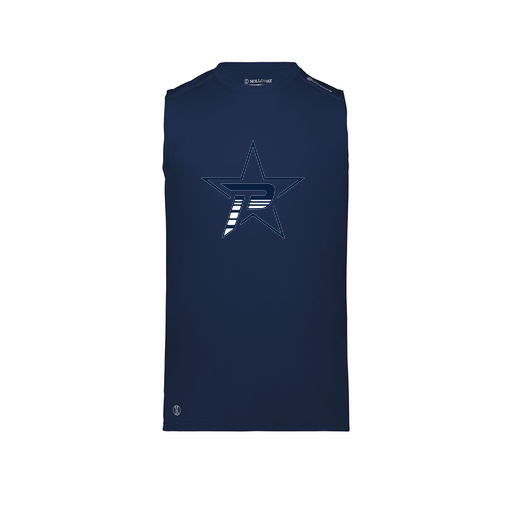 [222593.065.S-LOGO2] Men's CoolDry TankTop (Adult S, Navy, Logo 2)