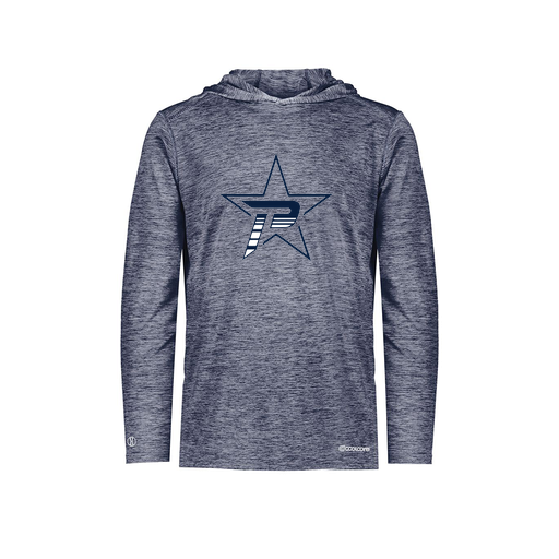 [FOLHCGNV-AS-LOGO2] Decker Men's Charge Hoodie (Adult S, Navy, Logo 2)