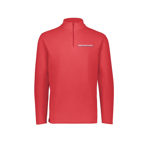 [6863.083.XS-LOGO3] Men's MicroFleece 1/4 Zip Pullover (Adult XS, Red, Logo 3)