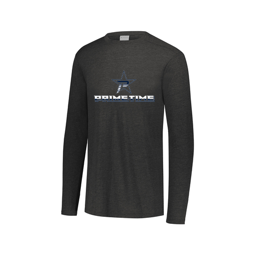 [FTLCUBBK-AXS-LOGO1] Decker Men's Tri-Blend T-Shirt - Long Sleeve (Adult XS, Black, Logo 1)
