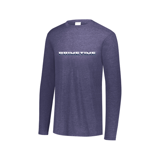 [FTLCUBNV-AXS-LOGO3] Decker Men's Tri-Blend T-Shirt - Long Sleeve (Adult XS, Navy, Logo 3)
