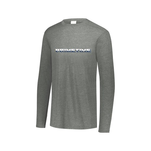 [FTLCUBGY-AXS-LOGO3] Decker Men's Tri-Blend T-Shirt - Long Sleeve (Adult XS, Gray, Logo 3)