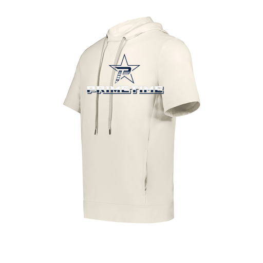 [222505.907.S-LOGO1] Men's Venturs Soft Knit Short Sleeve Hoodie (Adult S, White, Logo 1)